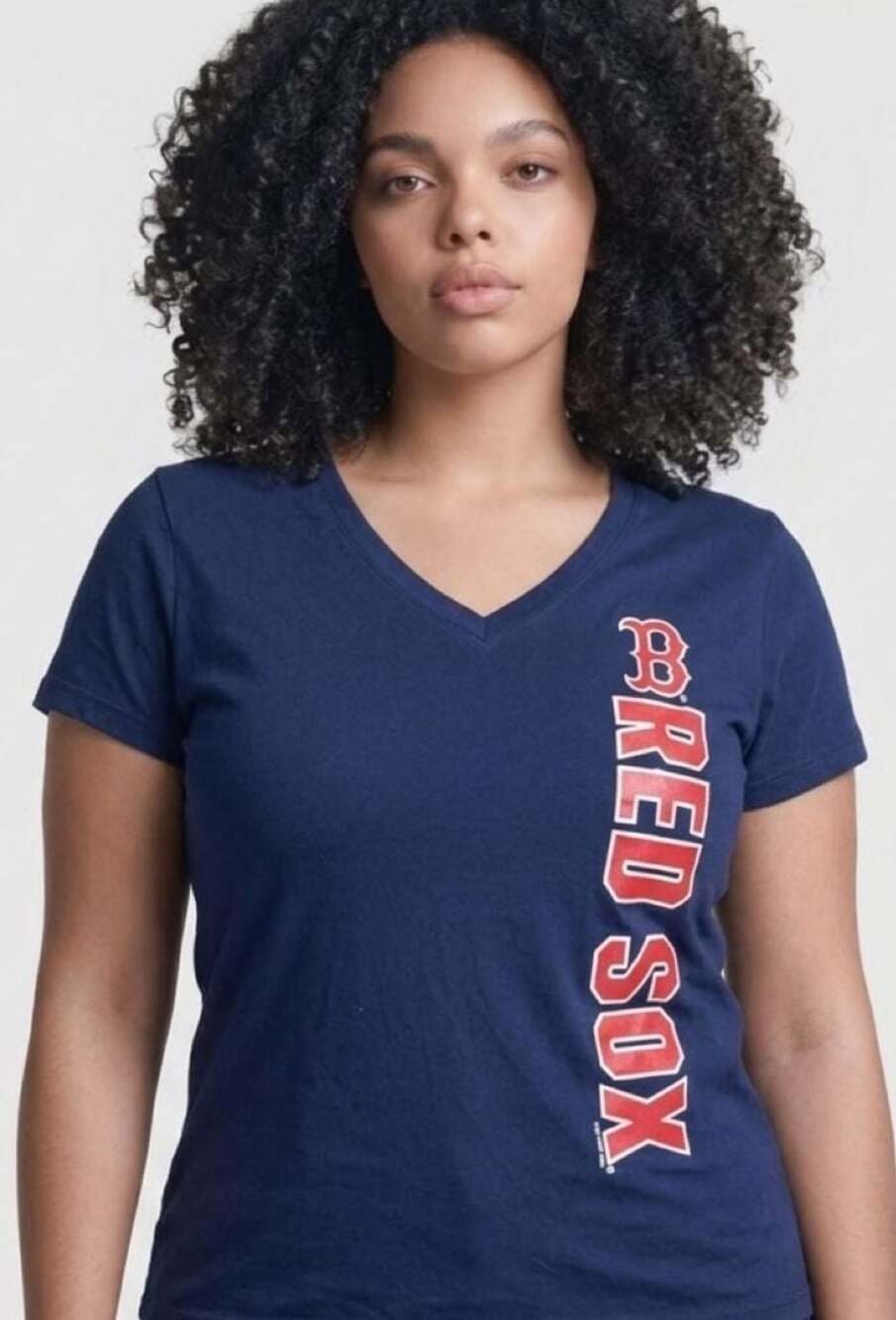 G-III 4Her by Carl Banks Boston Red Sox Women's Navy Blue V-Neck T-Shirt